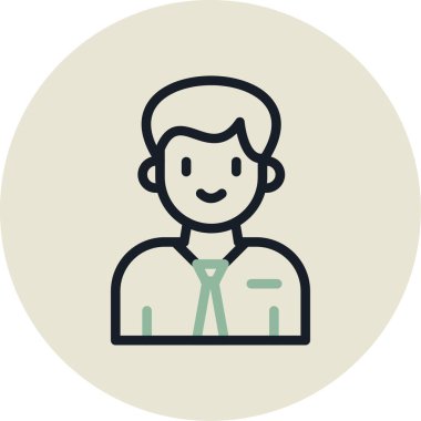 iş adamı avatar simgesi, vektör illüstrasyonu