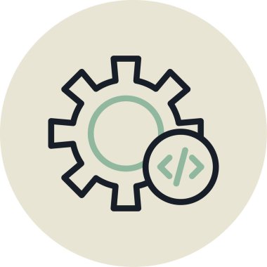 Teçhizat Web simgesi basit illüstrasyon