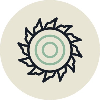 Güneş. Web simgesi basit illüstrasyon