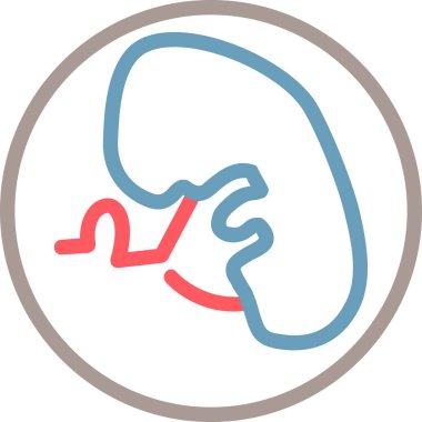 İnsan organ simgesinin vektör illüstrasyonu