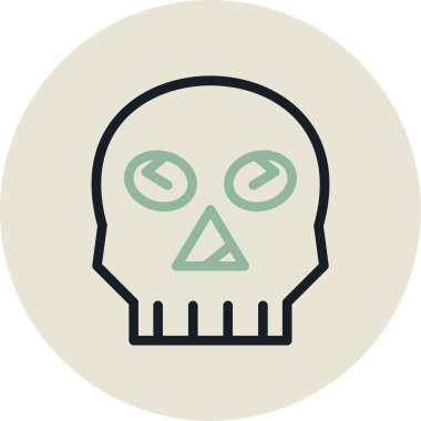 Kafatası. Web simgesi basit illüstrasyon