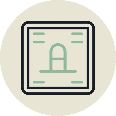 Bir kilit simgesinin vektör illüstrasyonu