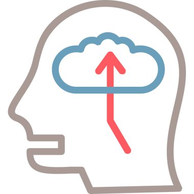 Beyin. Web simgesi basit tasarım