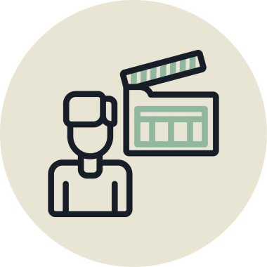 video. Web simgesi basit illüstrasyon