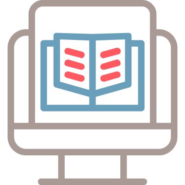 Kitap. Web simgesi basit illüstrasyon