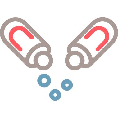 haplar ve kapsüller vektör simgesi