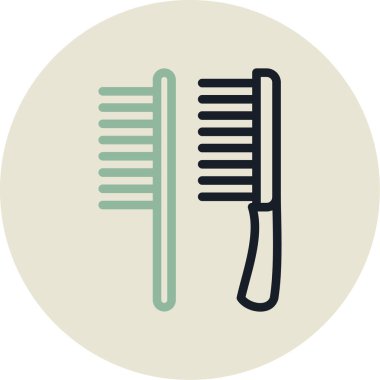 tarak simgesi. Basit resimleme