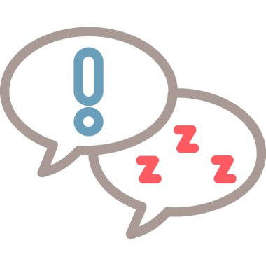 Uyuyan simge vektör illüstrasyonu