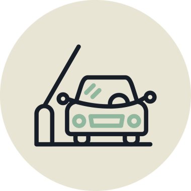 - Araba. Web simgesi basit illüstrasyon