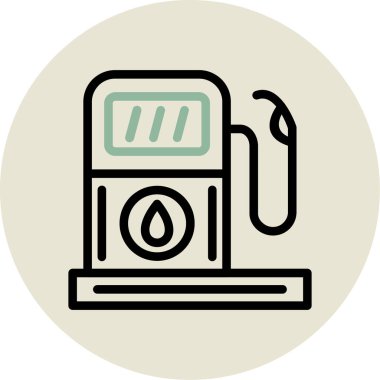 Benzin istasyonu ikonu. vektör illüstrasyonu