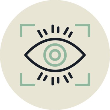 Göz. Web simgesi basit illüstrasyon