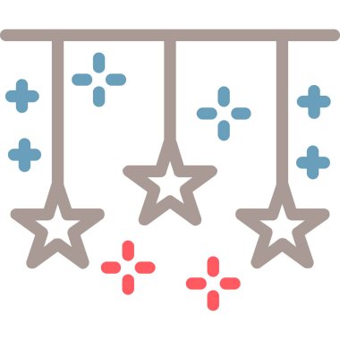 Yıldızlar. Web simgesi basit illüstrasyon