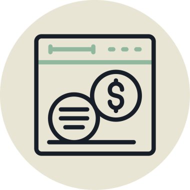 Vektör Doları simge tasarlamak