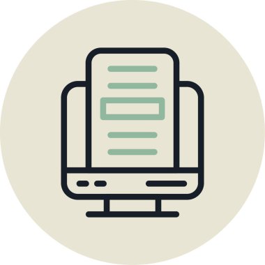 Dizüstü bilgisayar simgesinin vektör çizimi