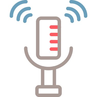 podcast web simgesi basit tasarım, vektör