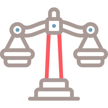 adalet dengesi vektörü illüstrasyonu