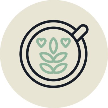 Yeşil yaprak simgesinin vektör illüstrasyonu