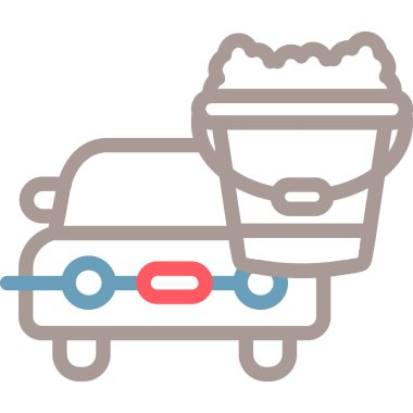 araba yıkama ikonu vektör illüstrasyonu