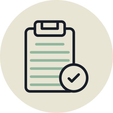 kontrol listesi simgesi doldurulmuş taslak biçimi