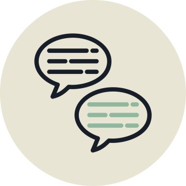 Konuş. Web simgesi basit illüstrasyon