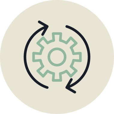 Dişliler. Web simgesi basit illüstrasyon