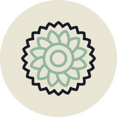 çiçek simgesi, illüstrasyon, beyaz arkaplan üzerindeki vektör