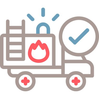 Yangın var. Basit resimleme