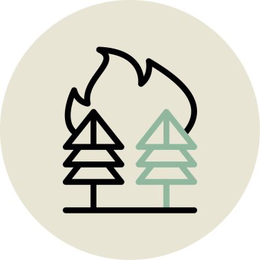 ağaç simgesi vektör illüstrasyonu