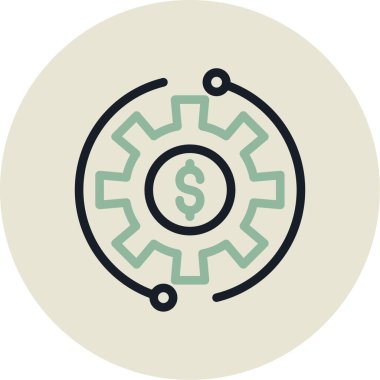 Dolar. Web simgesi basit illüstrasyon