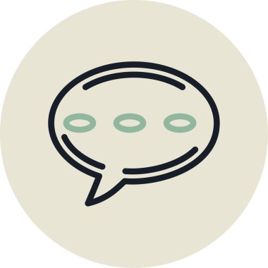 Konuş. Web simgesi basit illüstrasyon