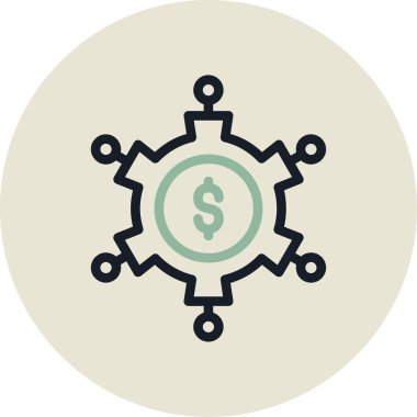 Dolar. Web simgesi basit tasarım