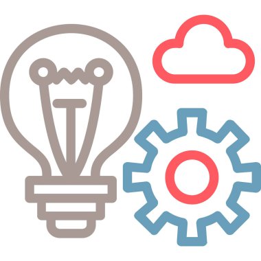 İş fikri vektör satırı simgesi