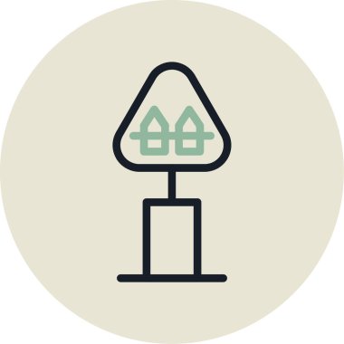 Ağaç simgesinin vektör illüstrasyonu