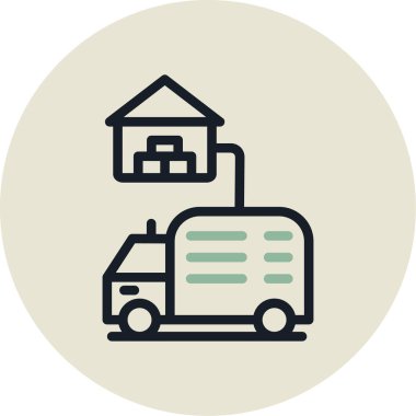 Teslimat. Web simgesi basit tasarım