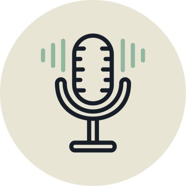 mikrofon simgesi vektör illüstrasyonu