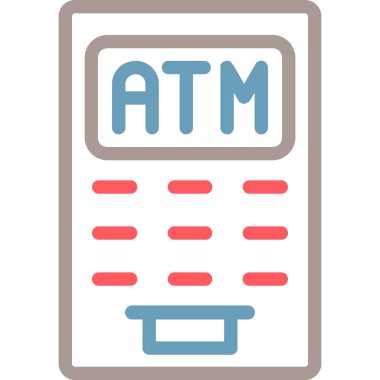 atm simge vektör illüstrasyonu