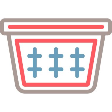 Sepet. Web simgesi basit illüstrasyon