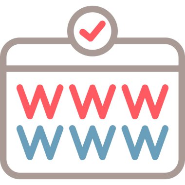 Web tarayıcı düz vektör simgesi