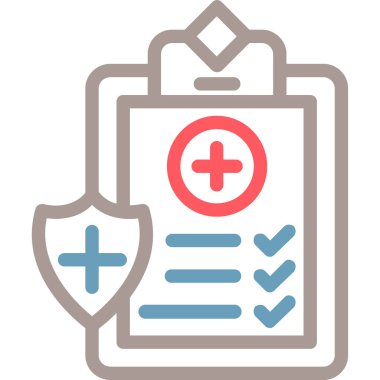 tıbbi sigorta simge vektör çizim