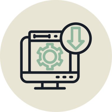 Tarayıcı. Web simgesi basit illüstrasyon