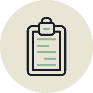 Kontrol listesi. Web simgesi basit illüstrasyon