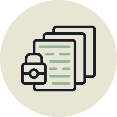 Belge. Web simgesi basit illüstrasyon