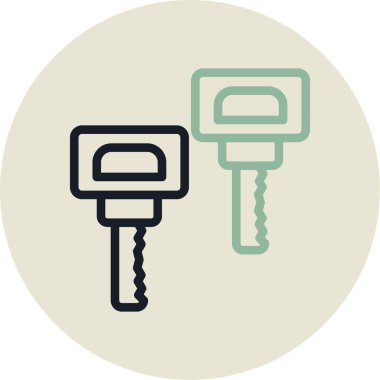 Anahtar simgesi vektör illüstrasyonu