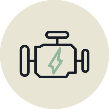 Elektrik dolgu simgesinin vektör illüstrasyonu