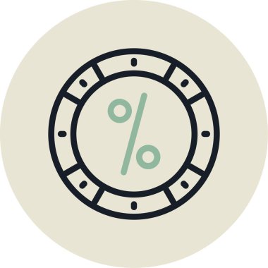 indirimli yüzde ikon vektör illüstrasyonu