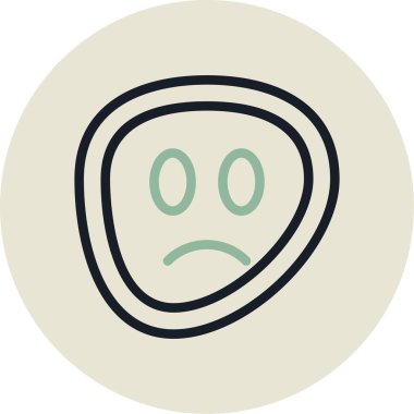 Üzücü simge vektör illüstrasyonu