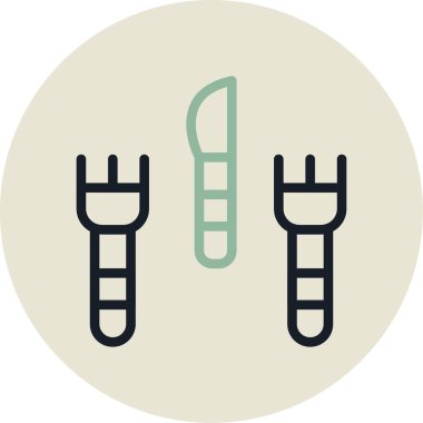 Tarak. Web simgesi basit illüstrasyon