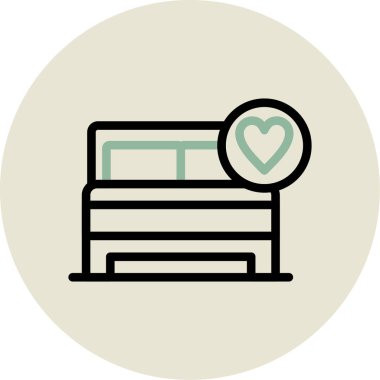 Kalp. Web simgesi basit illüstrasyon