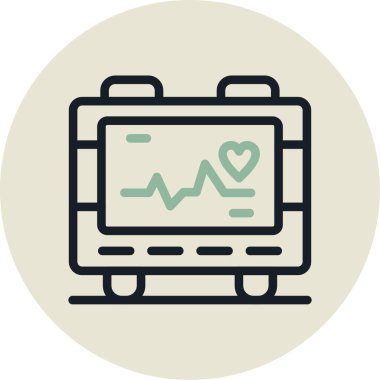 Bir kalp simgesinin vektör illüstrasyonu