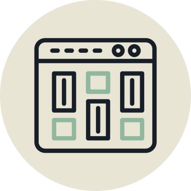 tarayıcı pencere vektör simgesi modern basit vektör illüstrasyonu